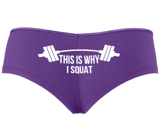 This Is Why I Squat - Purple Boyshort