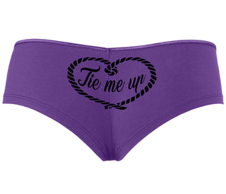 Tie Me Up - Cute Rope Design - Purple Boyshort