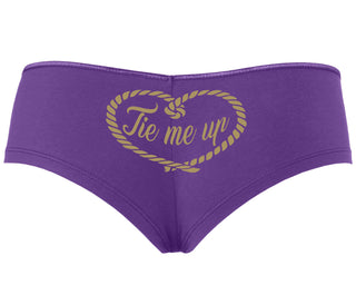 Tie Me Up - Cute Rope Design - Purple Boyshort