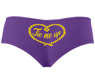 Tie Me Up - Cute Rope Design - Purple Boyshort