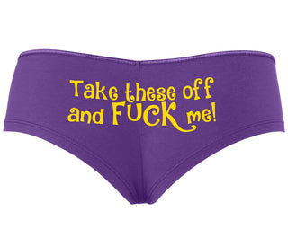 Take These Off And Fuck Me - Purple Boyshort