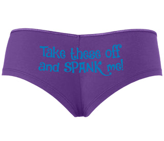 Take These Off And Spank Me - Purple Boyshort