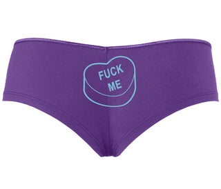 Fuck Me - Valentines Day Candy - Purple Boyshort