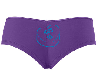 Valentines Day Candy - Kiss Me - Purple Boyshort