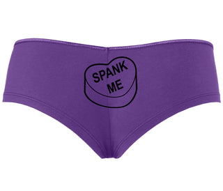 Valentines Day Candy - Spank Me - Purple Boyshort