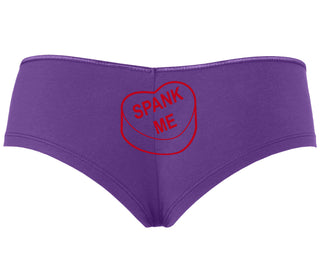 Valentines Day Candy - Spank Me - Purple Boyshort