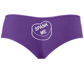 Valentines Day Candy - Spank Me - Purple Boyshort