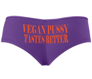 Vegan Pussy Tastes Better - Purple Boyshort