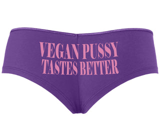 Vegan Pussy Tastes Better - Purple Boyshort