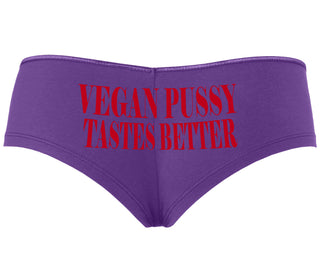 Vegan Pussy Tastes Better - Purple Boyshort
