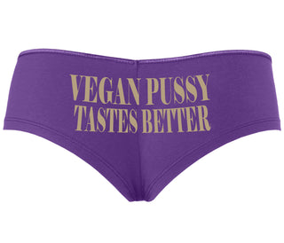 Vegan Pussy Tastes Better - Purple Boyshort