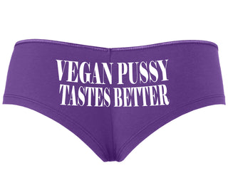 Vegan Pussy Tastes Better - Purple Boyshort