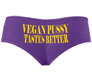 Vegan Pussy Tastes Better - Purple Boyshort