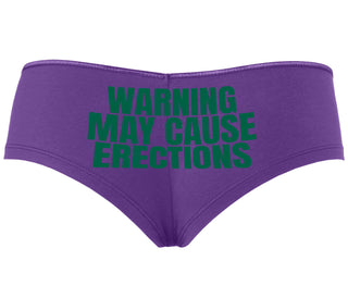 Warning May Cause Erections - Purple Boyshort