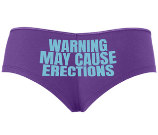 Warning May Cause Erections - Purple Boyshort