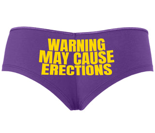 Warning May Cause Erections - Purple Boyshort