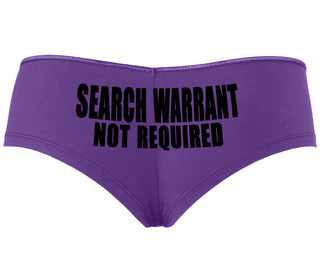 Search Warrant Not Required - Purple Boyshort