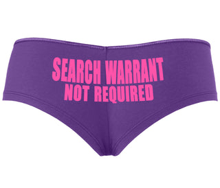 Search Warrant Not Required - Purple Boyshort