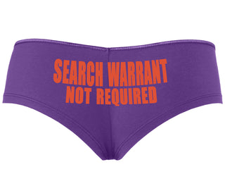 Search Warrant Not Required - Purple Boyshort