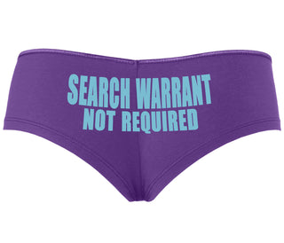 Search Warrant Not Required - Purple Boyshort