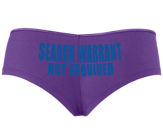 Search Warrant Not Required - Purple Boyshort