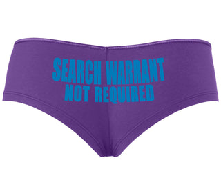 Search Warrant Not Required - Purple Boyshort