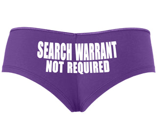 Search Warrant Not Required - Purple Boyshort