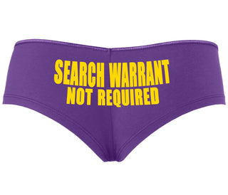 Search Warrant Not Required - Purple Boyshort