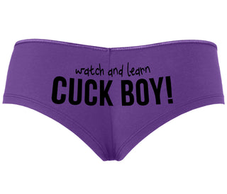 Watch And Learn Cuck Boy - Purple Boyshort