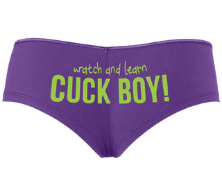 Watch And Learn Cuck Boy - Purple Boyshort