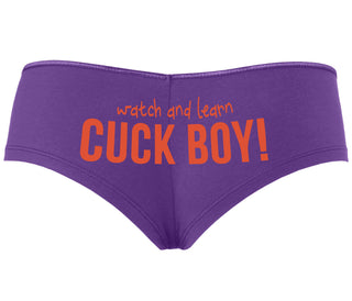Watch And Learn Cuck Boy - Purple Boyshort