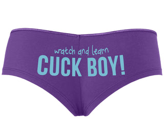 Watch And Learn Cuck Boy - Purple Boyshort