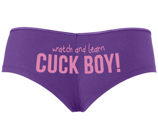 Watch And Learn Cuck Boy - Purple Boyshort