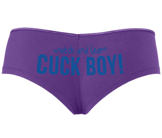 Watch And Learn Cuck Boy - Purple Boyshort
