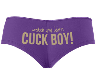 Watch And Learn Cuck Boy - Purple Boyshort