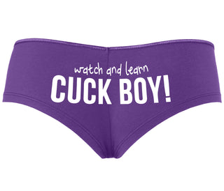 Watch And Learn Cuck Boy - Purple Boyshort