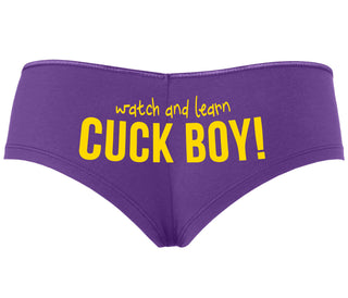 Watch And Learn Cuck Boy - Purple Boyshort