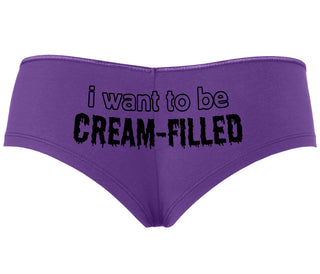 I Want To Be Cream Filled - Purple Boyshort