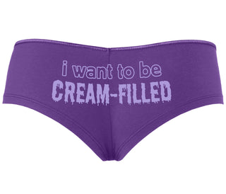 I Want To Be Cream Filled - Purple Boyshort