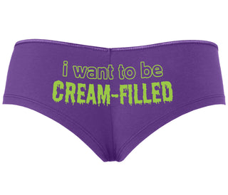 I Want To Be Cream Filled - Purple Boyshort