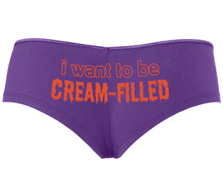 I Want To Be Cream Filled - Purple Boyshort