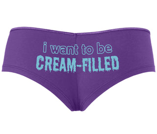 I Want To Be Cream Filled - Purple Boyshort