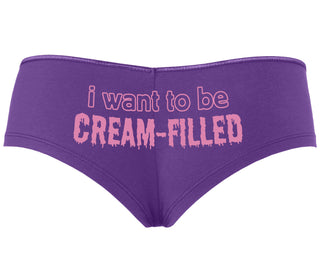 I Want To Be Cream Filled - Purple Boyshort