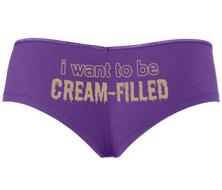 I Want To Be Cream Filled - Purple Boyshort