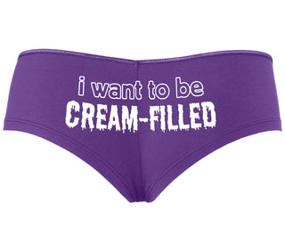 I Want To Be Cream Filled - Purple Boyshort