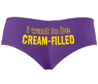 I Want To Be Cream Filled - Purple Boyshort