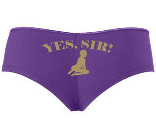 Yes Sir - Submissive Woman - Purple Boyshort
