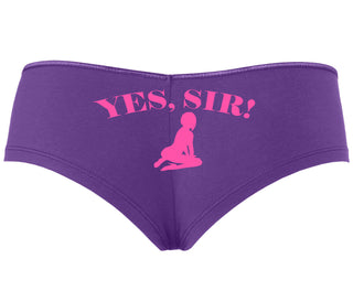 Yes Sir - Submissive Woman - Purple Boyshort