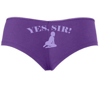 Yes Sir - Submissive Woman - Purple Boyshort