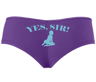 Yes Sir - Submissive Woman - Purple Boyshort